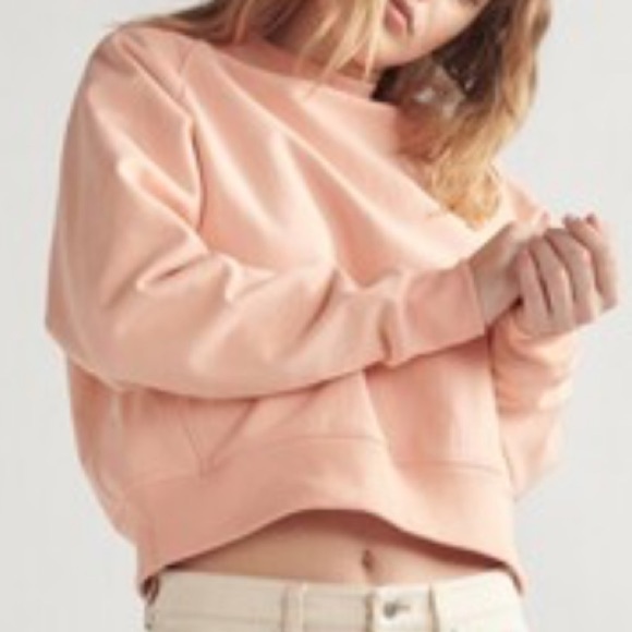 THAKOON PEACH CREWNECK SWEATSHIRT SIZE MEDIUM NWT - Picture 2 of 12